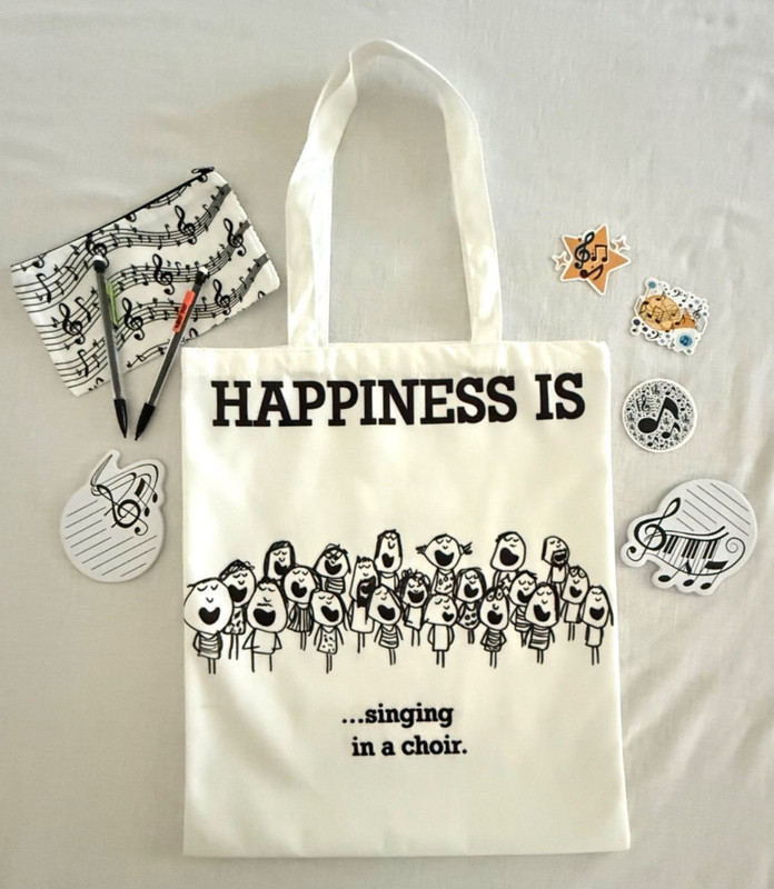 Choir Gift Bundle Music Tote Pouch Sticky Notes Stickers Stationery Set