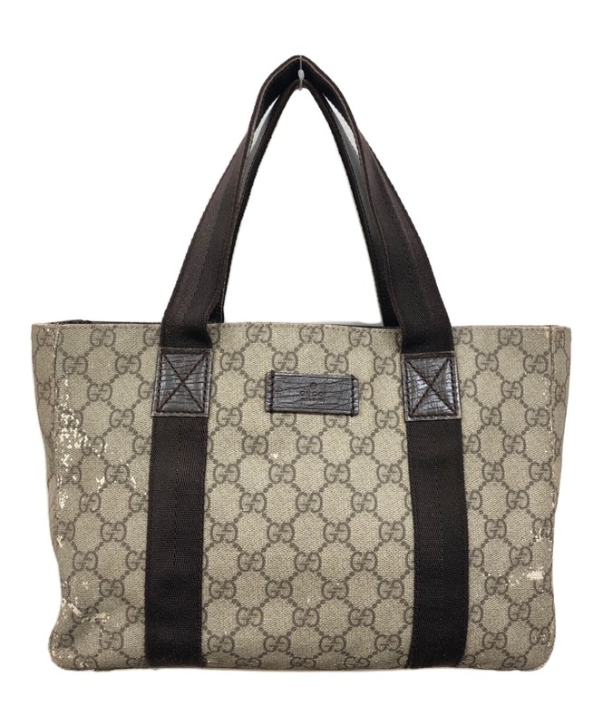 GUCCI Handbag GG Supreme Beige Authentic From Japan
