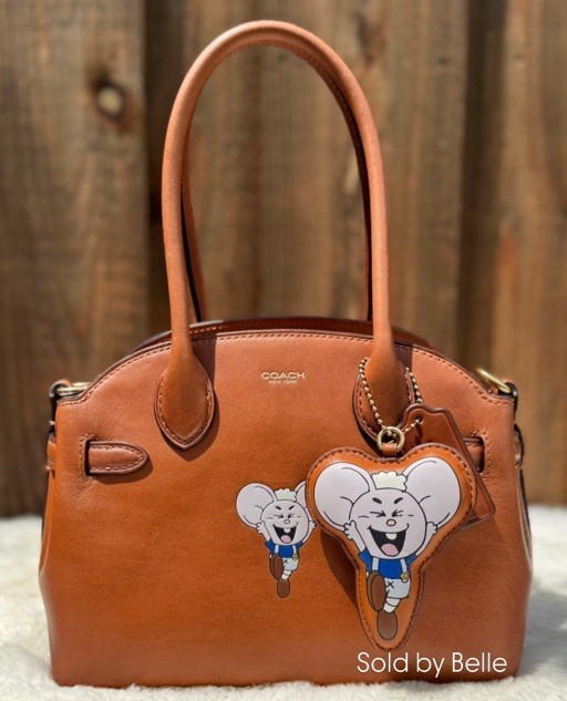 NWT Coach Brain Dead Empire Carryall Bag 21 With Kachi Mouse And Charm Leather