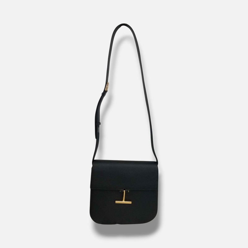 Tom Ford Women’s Black Tara Leather Crossbody Shoulder Hand Purse Bag