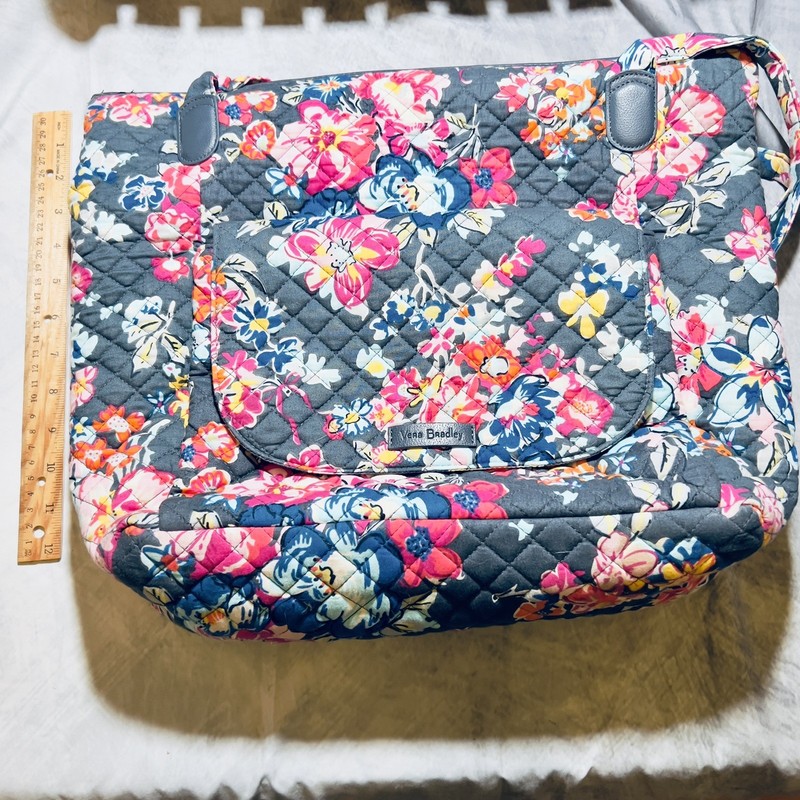 Vera Bradley Carson North South Tote Floral Quilted Cotton Purse Pre-owned/Tags