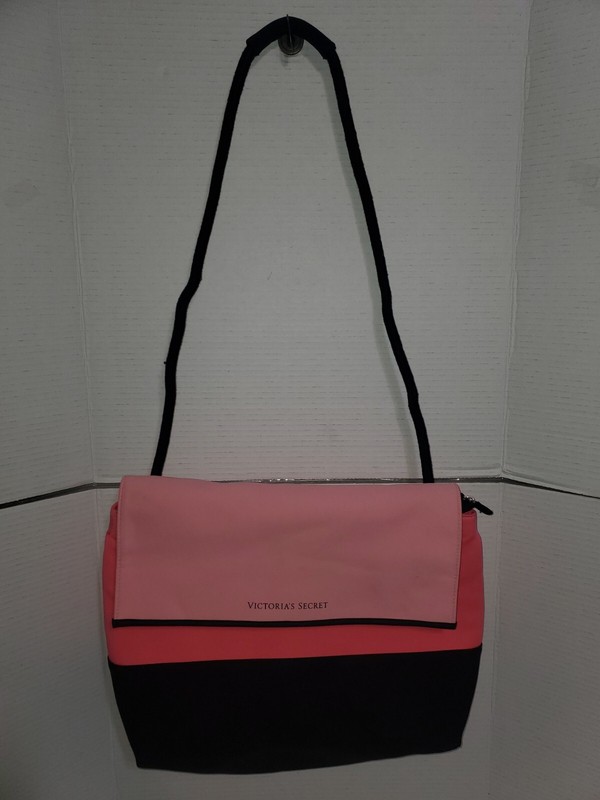 Victoria Secret Pink Black Neoprene Insulated Cooler Tote Lunch Beach Wet Bag