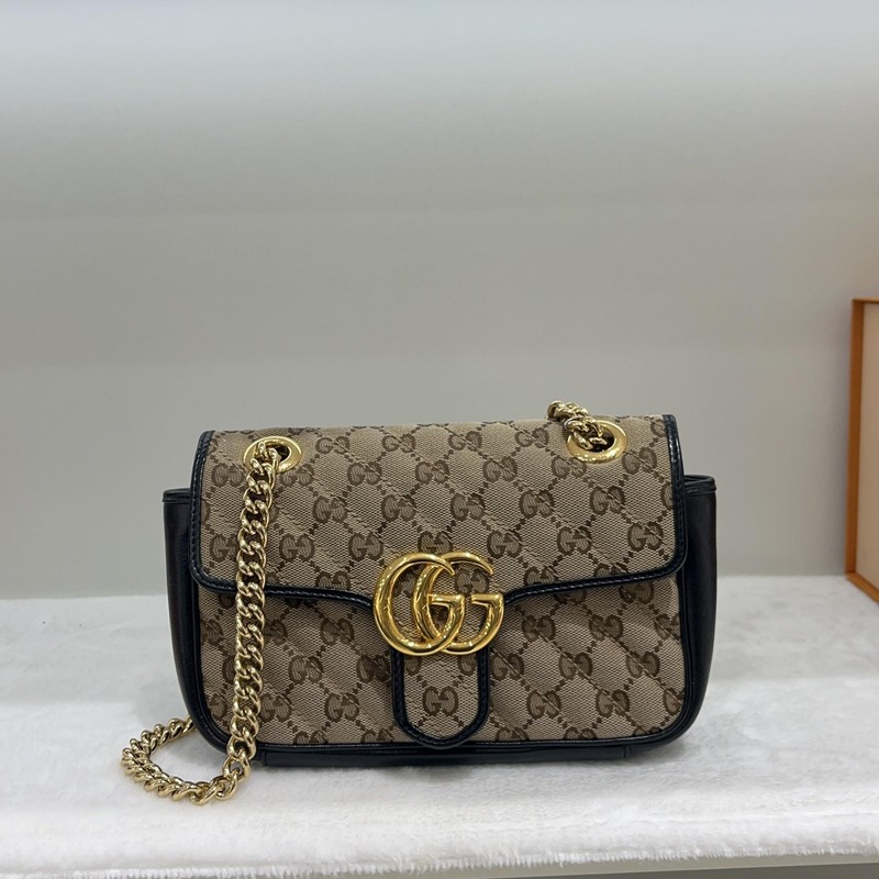 Gucci GG Marmont Mini Bag ‘Beige Ebony/Nero’ – Excellent #W15JR0