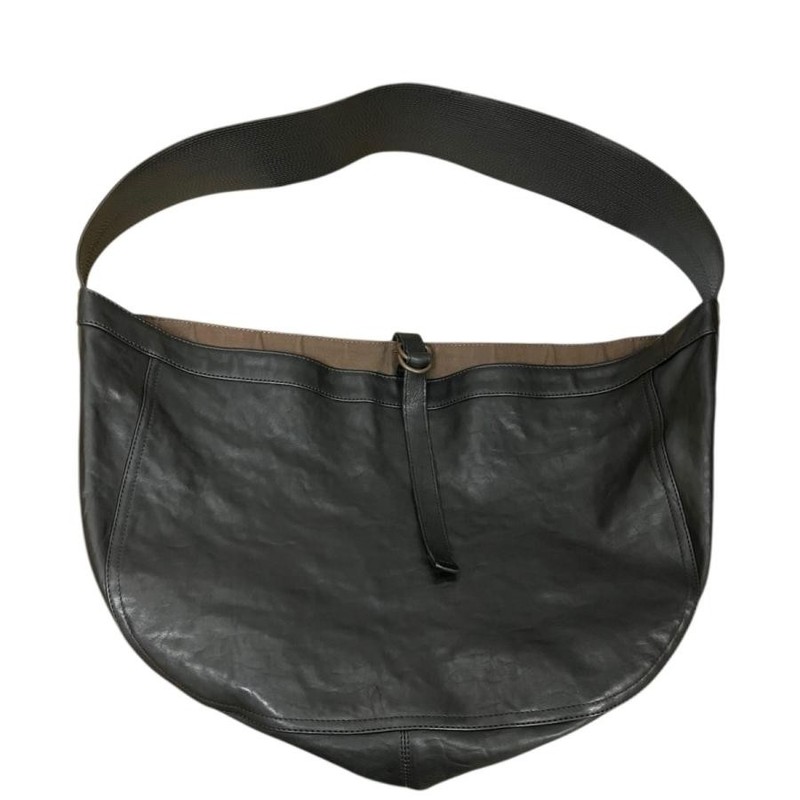 TAIGA TAKAHASHI Bag: Newsboybag Horse Leather Black W53×H28×D19cm;