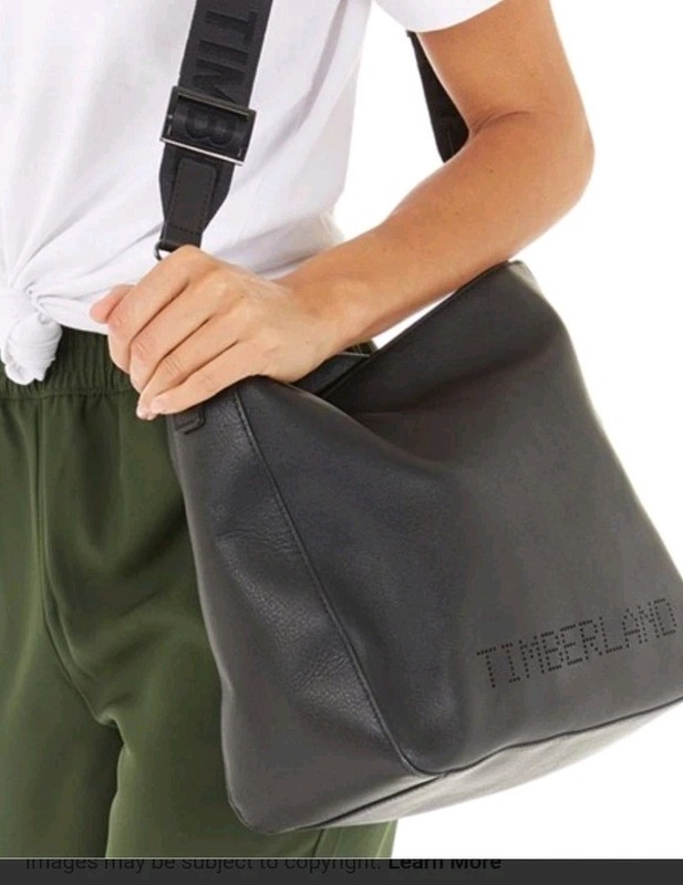 Timberland Black Leather Crossbody Purse Shoulder Bag