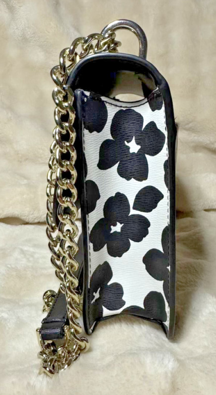 Kate Spade Black & White Floral Crossbody Purse and Card Holder 2 PC SET gallery