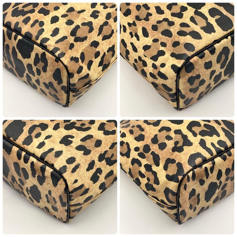 GIVENCHY Used Antigona Tote Bag Leopard Print Leather Brown Black gallery