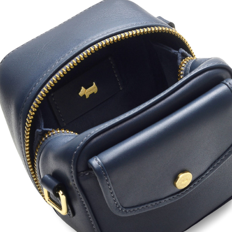 Radley Loaf Lane Mini Leather Zip Around Cross Body Bag Vintage Blue H5592409 gallery