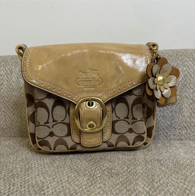 Coach Bleecker Y2K Crossbody/ Shoulder Bag w/ Flower Charm