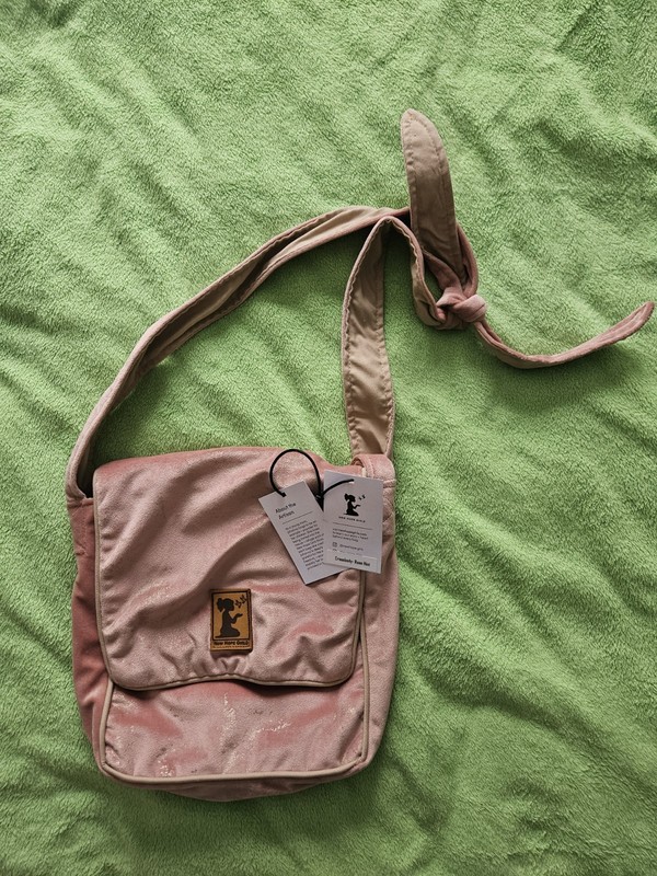 New Hope Girls Pink Shoulder Bag with Beige Strap, Logo Patch, Internal Pocket