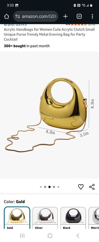 Acrylic Handbags for Women Cute Acrylic Clutch Small Unique Purse Trendy Meta... gallery