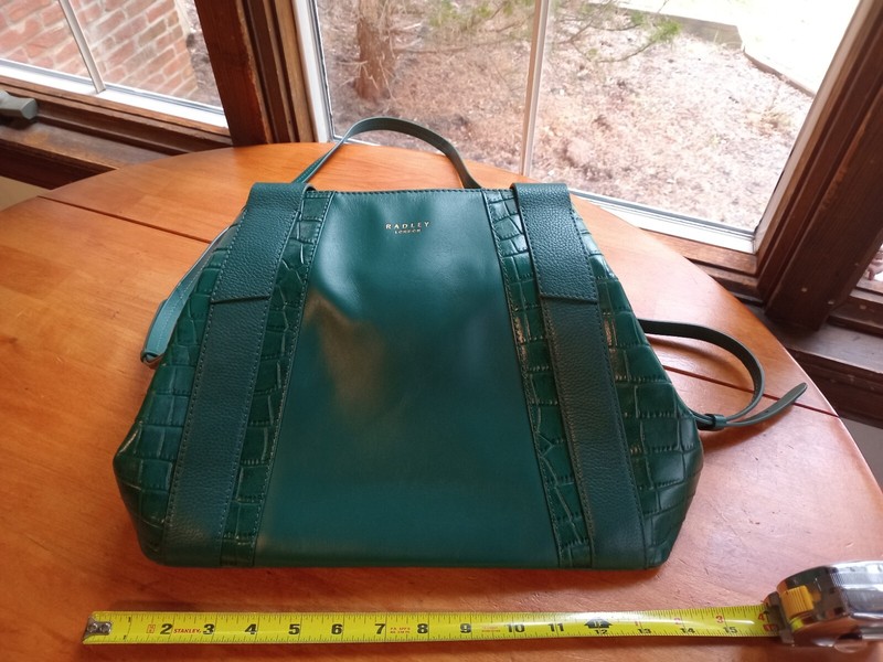 Radley London Baylis Road Large Multiway Hand Shoulder Bag Green Leather MINT