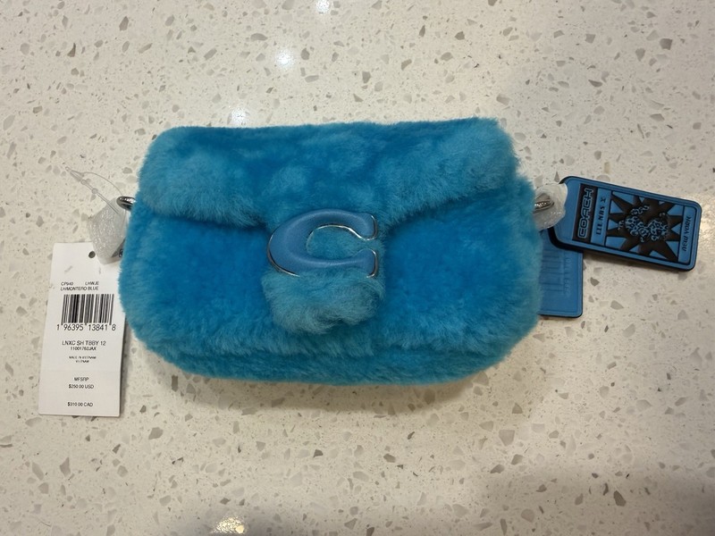 New Coach The Lil Nas X Tabby Bag Shearling Montero Blue🦋🫐 *MISSING STRAPS*